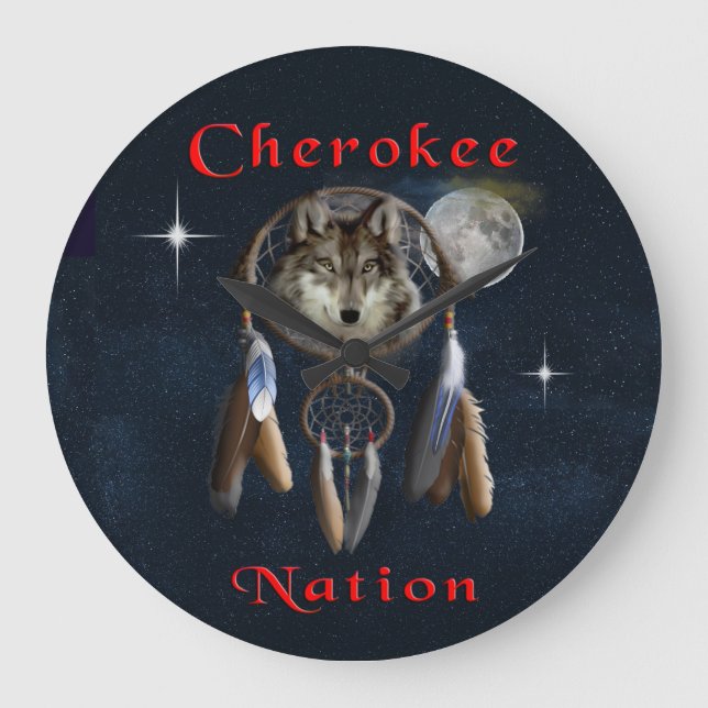 Cherokee nation large clock (Front)