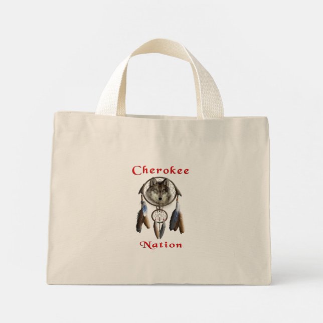 Cherokee nation mini tote bag (Back)