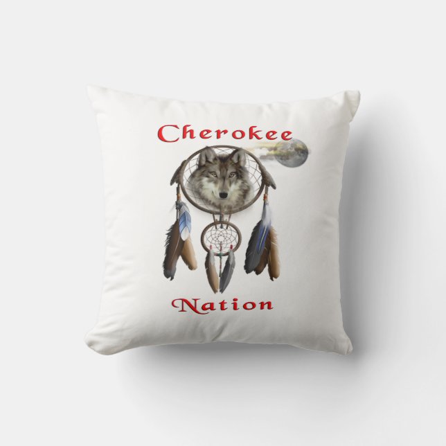 Cherokee nation throw pillow (Front)