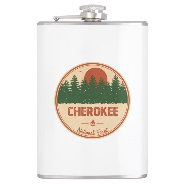 Cherokee National Forest Hip Flask (Front)