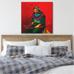 Cherokee Native American Pop Art Canvas Print