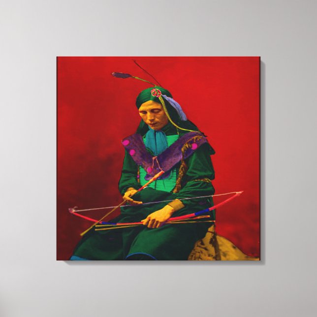 Cherokee Native American Pop Art Canvas Print (Front)