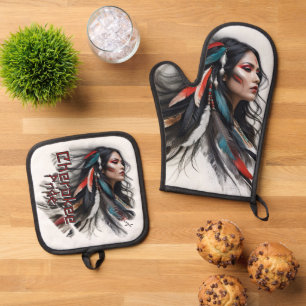 Cherokee Pride 4 Oven Mitt & Pot Holder Set