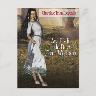 Cherokee Tribal Legends: Little Deer (Deer Woman) Postcard