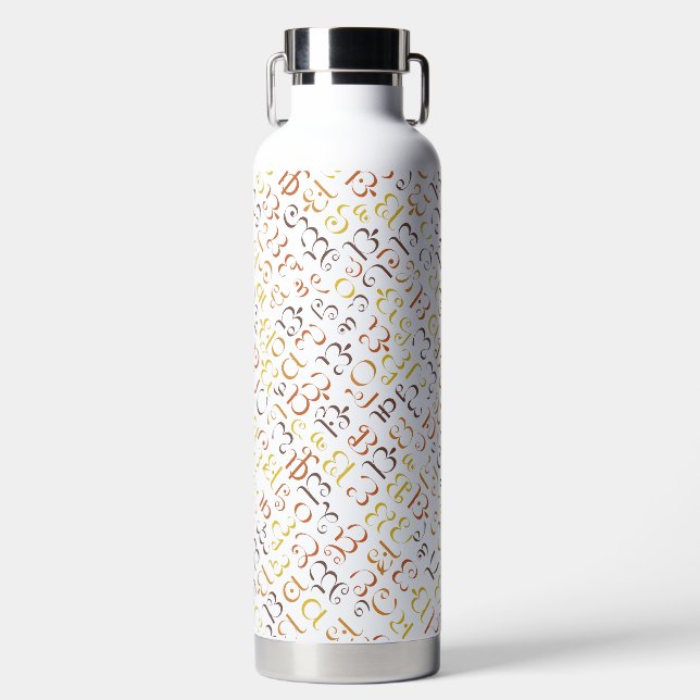 Cherokee writing water bottle (Front)
