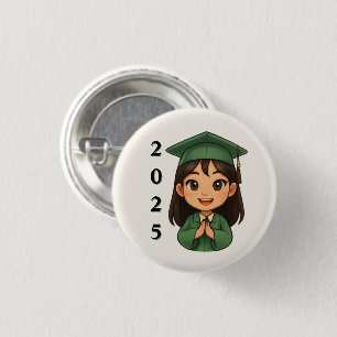 Cherrful 2025 Graduate  1 Inch Round Button