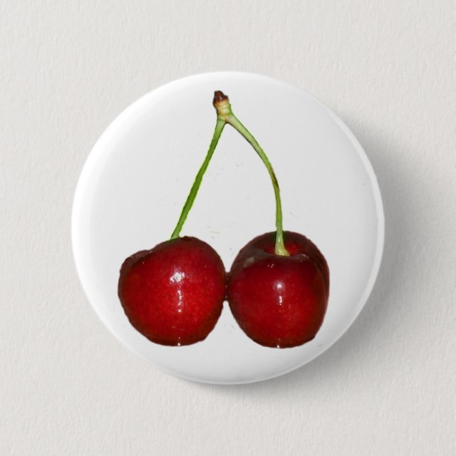 Cherries 2 Inch Round Button (Front)
