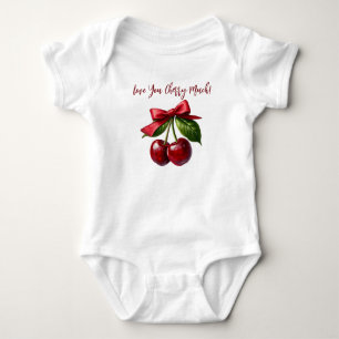 Cherries and a Bow-Love you Cherry Much Baby Bodysuit