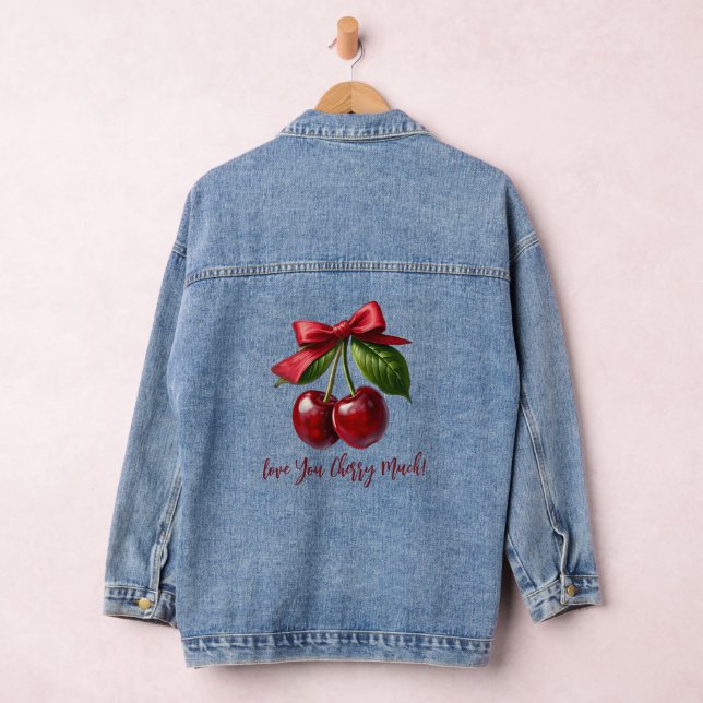 Cherries and a Bow-Love you Cherry Much Denim Jacket (Hangar)