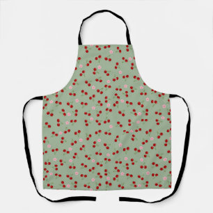 Cherries And Flowers Apron
