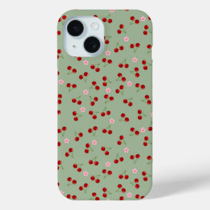 Cherries And Flowers iPhone 15 Case