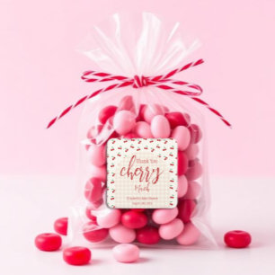 Cherries Baby Shower Square Sticker