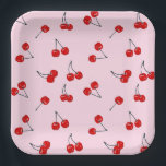 Cherries Birthday Paper Plate<br><div class="desc">Cherries Party Plates</div>