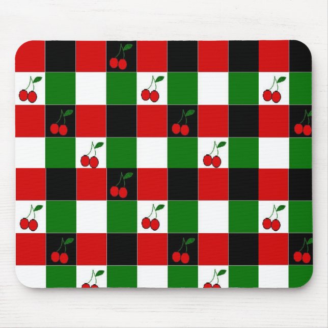 cherries, cherries, cherries, cherries mouse pad (Front)