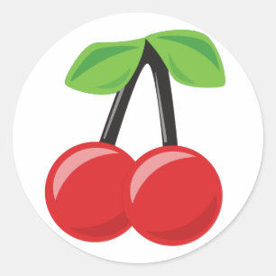 Cherries Classic Round Sticker