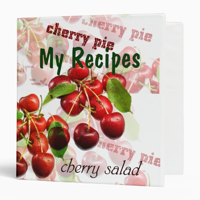 Cherries Cook Book Binder (Front/Inside)