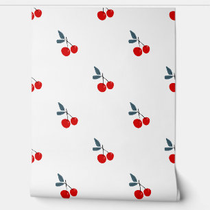 Cherries cute illustration wallpaper 