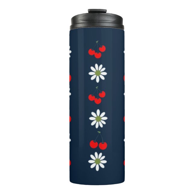 Cherries & Daisies  Thermal Tumbler (Front)