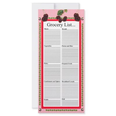 Cherries Design Grocery List by Lynnes_creations