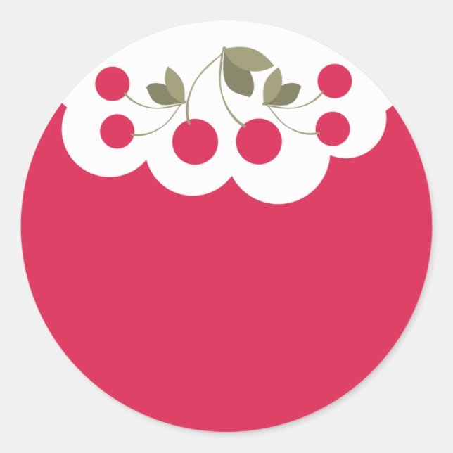 cherries fruit baker baking kitchen stickers (Front)