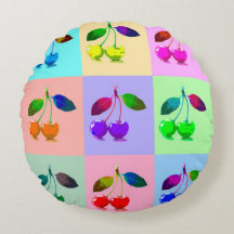 Cherries in Pop Art Style 