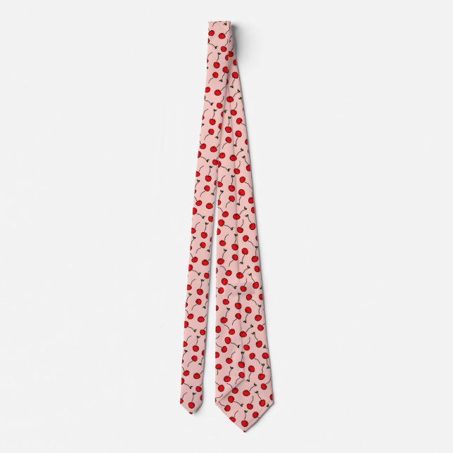 Cherries Jubilee in Pink Mens Tie (Back)