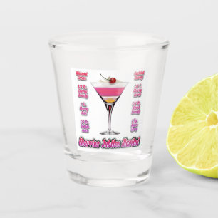 Cherries Jubilee Martini Cocktail Recipe Art Shot Glass