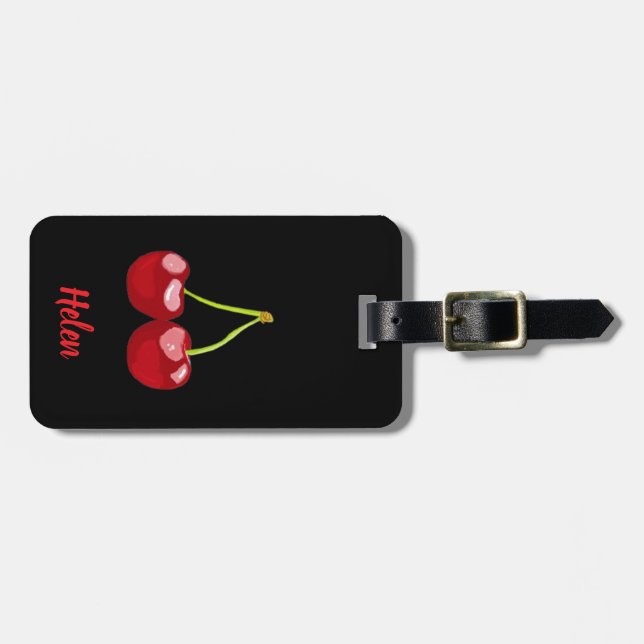 Cherries Luggage Tag (Front Horizontal)