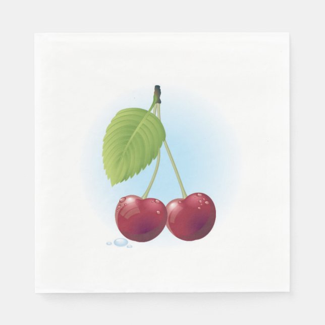 Cherries Luncheon Napkins (Front)