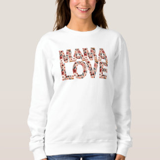 Cherries Mama Love Typography Sweatshirt