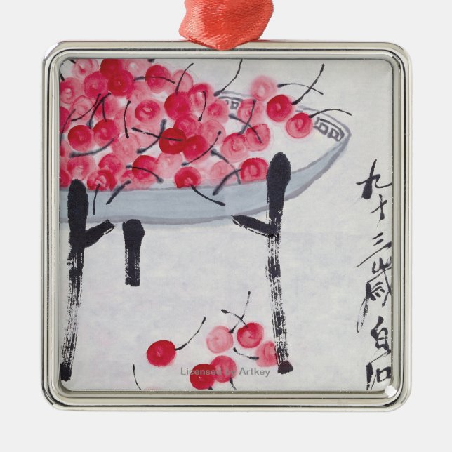 Cherries Metal Ornament (Front)