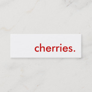 cherries. mini business card