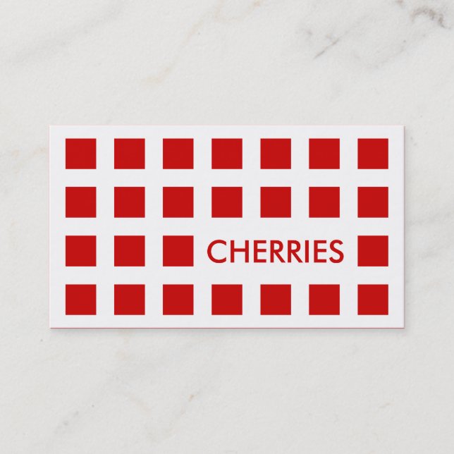 CHERRIES (mod squares) Business Card (Front)
