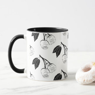 Cherries on a mug