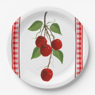 Cherries Paper Plate