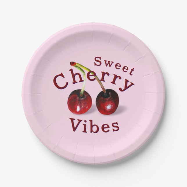 Cherries Paper Plate (Front)