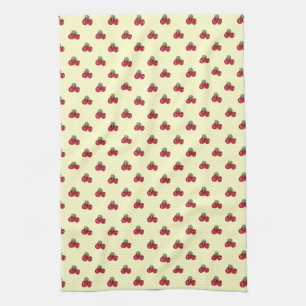 Cherries pattern kitchen towel