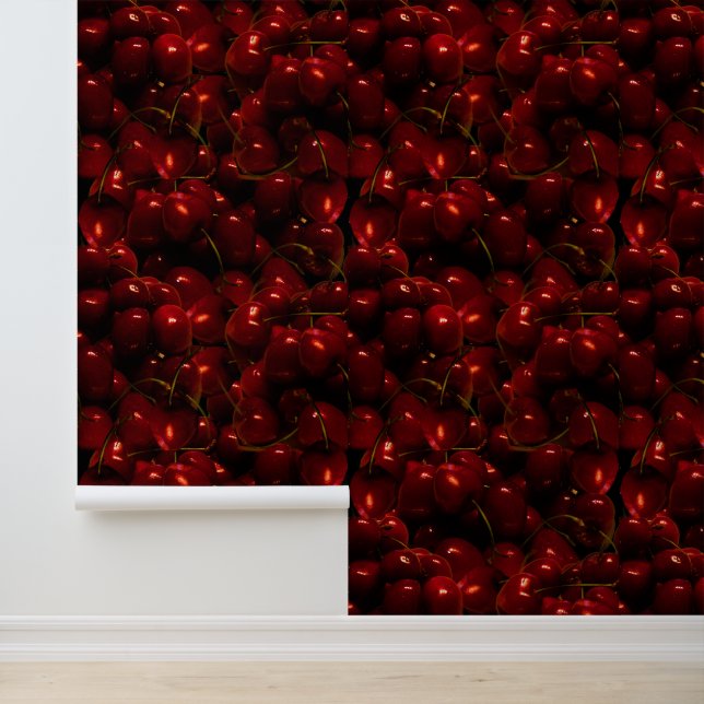 Cherries Pattern Wallpaper (Application)