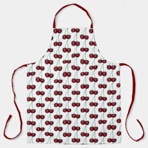 Cherries Ripe Red Cherry Summer Fruit Print Apron