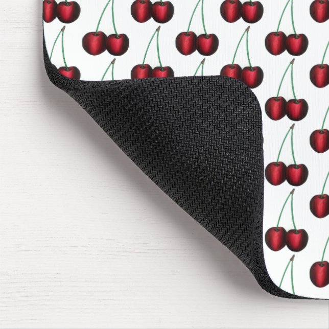 Cherries Ripe Red Cherry Summer Fruit Print Mouse Pad (Corner)