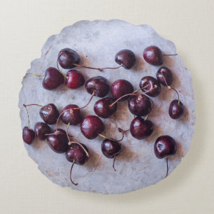 Cherries Round Pillow