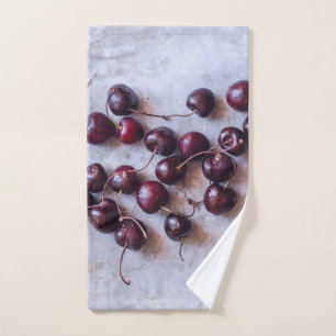 Cherries Stone Hand Towel