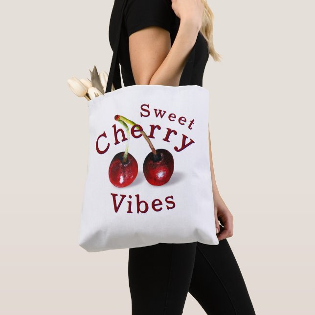 Cherries Tote Bag (Close Up)