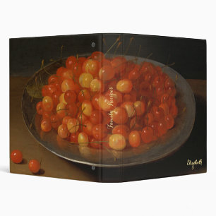 Cherries Vintage Art Family Recipe Cookbook Baking Binder