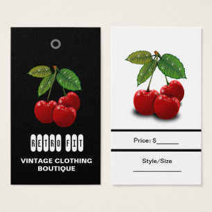 Cherries Vintage Cheap Clothing Price Tags 