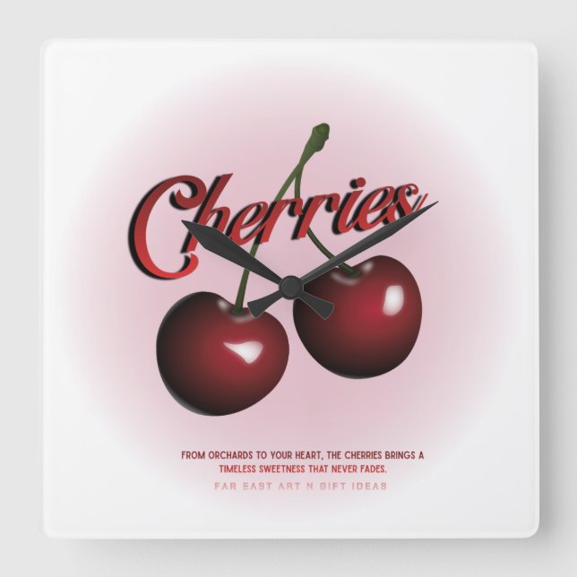 Cherries Wall Clock  (Front)