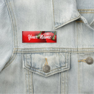 Cherries with Dew Drops Name Tag