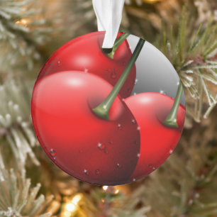 Cherries with Dew Drops Ornament