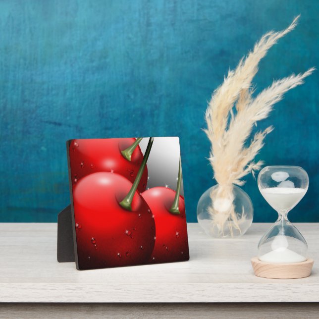 Cherries with Dew Drops Plaque (Insitu)