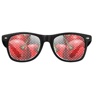 Cherries with Dew Drops Retro Sunglasses